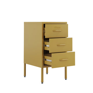 The Richmond - Industrial Style Metal Drawers In Mustard - Urban Lockers